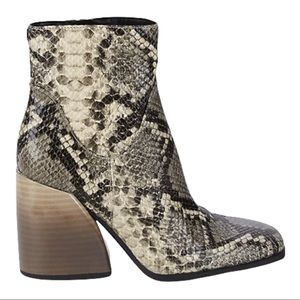Palmina Snakeskin-Embossed Booties